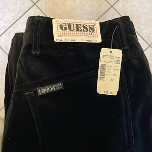 Vintage GUESS Velvet Pants with Ankle Zips/Size 32 with original tags!